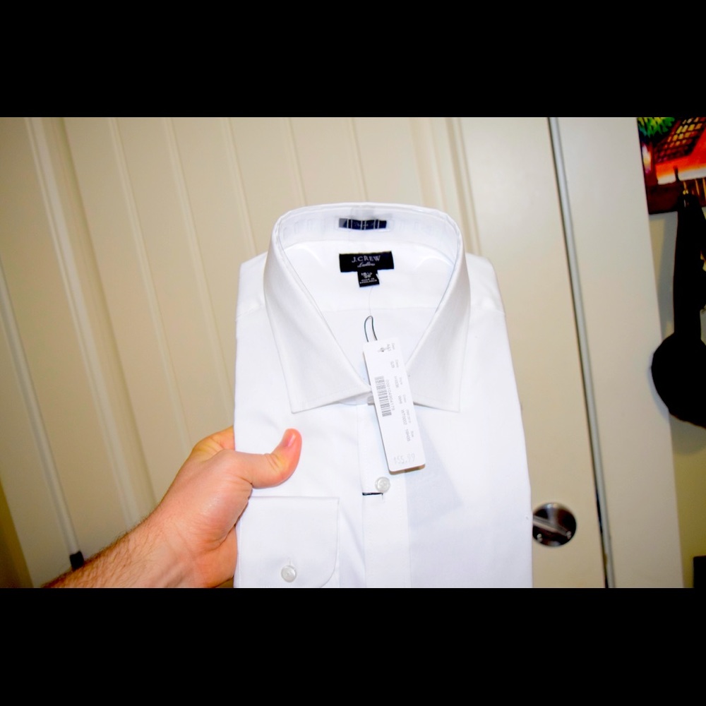 J. Crew men’s white Ludlow dress shirt